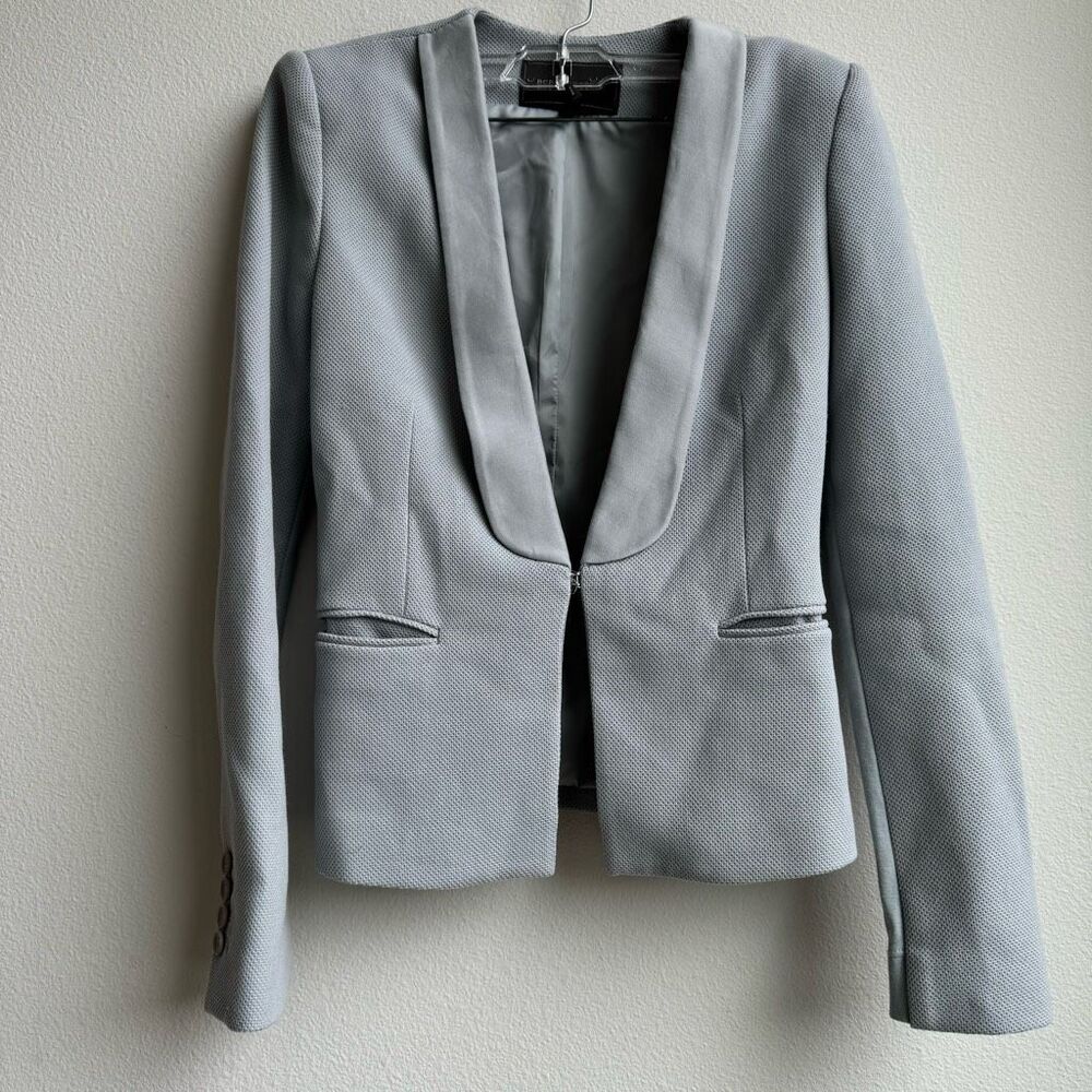 BCBGMAXAZRIA Gray Blue Pant Suit Trouser Office Career Two Piece Size XXS - Picture 6 of 12